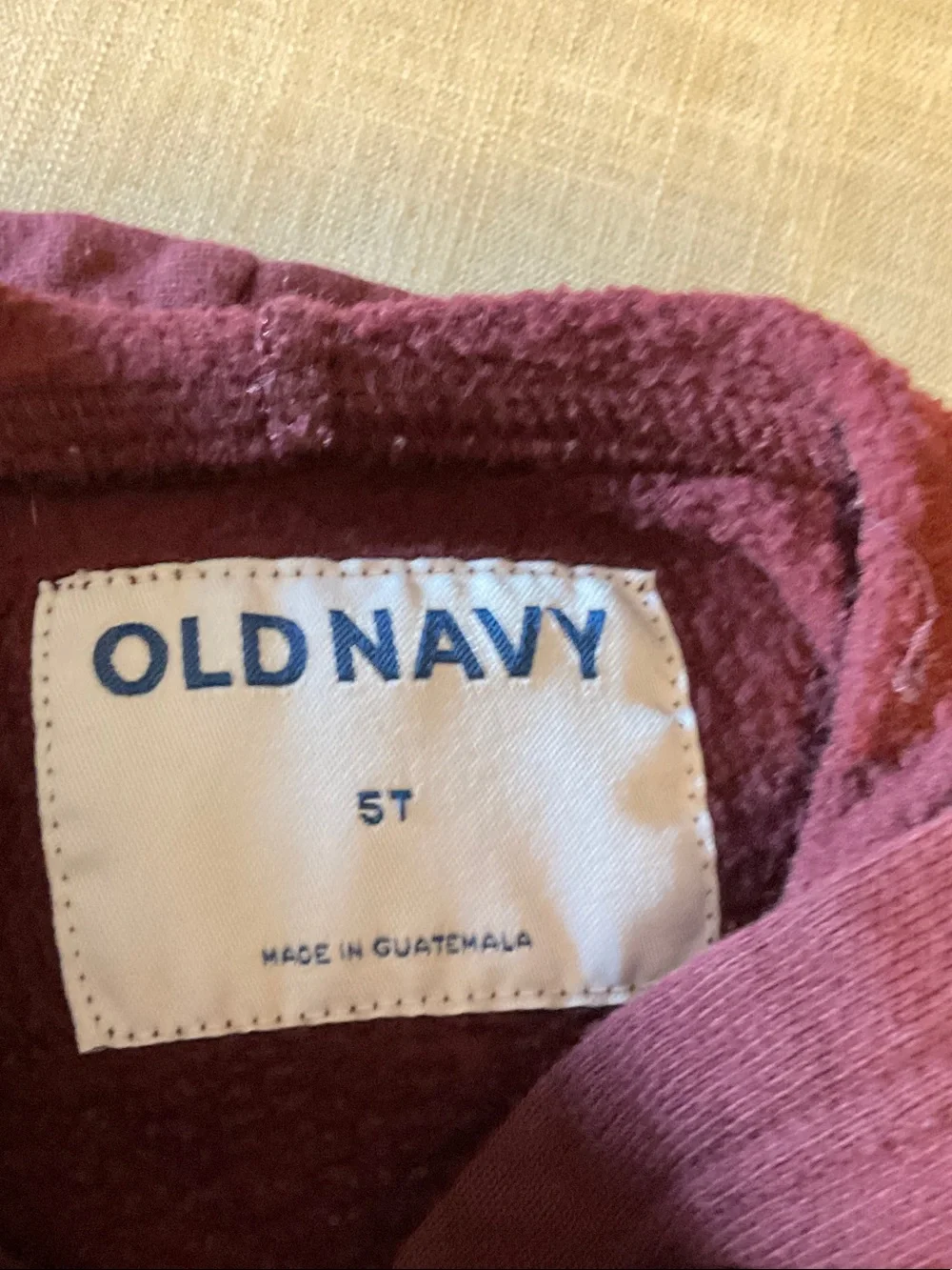 Old Navy Kids' Burgundy Full-Zip Hoodie with Logo